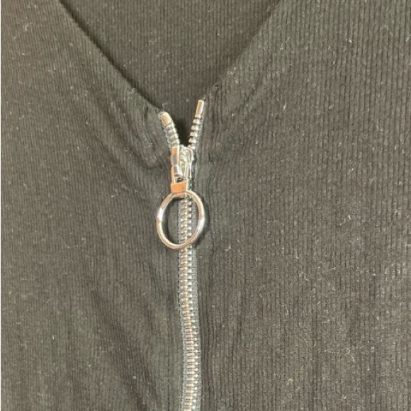 Michael Lauren Full Zip Long Sleeve Dress in Black Size Small NWT - Picture 5 of 5